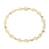 Thumbnail Image 1 of 5.4mm Beaded Filigree Link Chain Bracelet in Solid 10K Gold - 7.5"