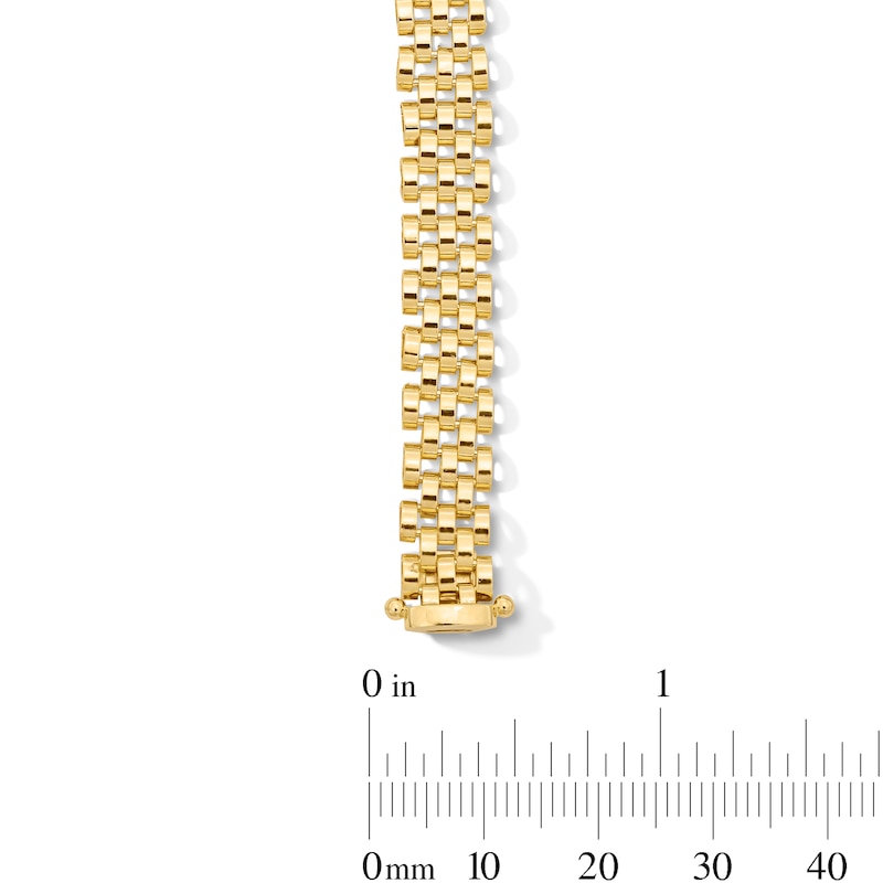 Main Image 2 of 7.5mm Panther Link Chain Bracelet in Semi-Solid 10K Gold - 8.5"