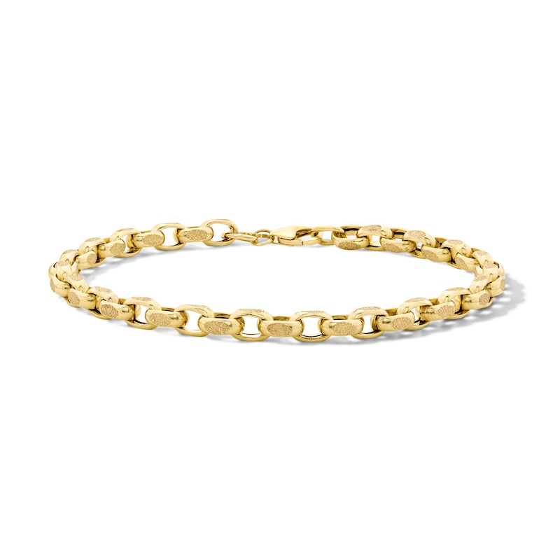 Main Image 1 of 5.0mm Stardust Rolo Chain Bracelet in Hollow 10K Gold - 7.5"
