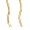 Thumbnail Image 2 of 4.8mm Double Curb Chain Necklace in Hollow 10K Gold - 20"