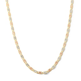 3.5mm Diamond-Cut Valentino Chain Necklace in Solid 10K Yellow Gold - 20"