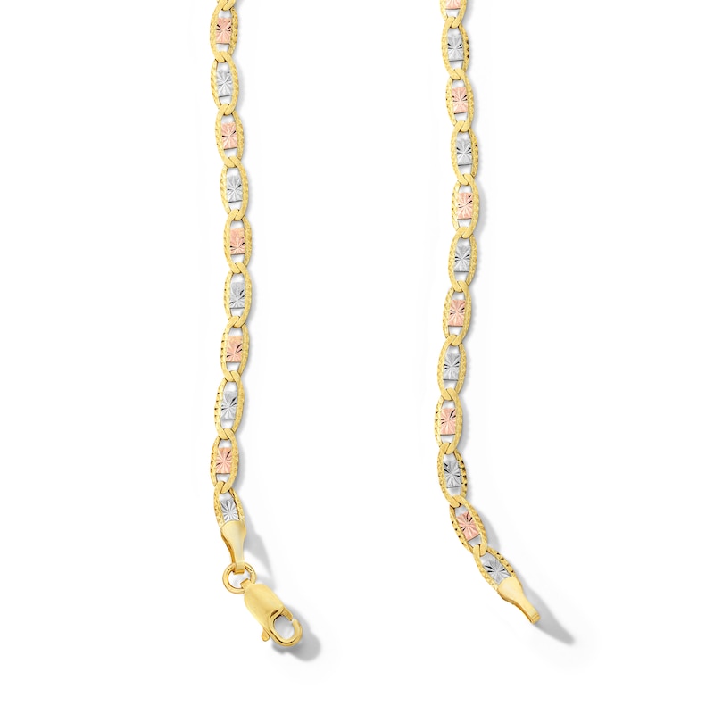 Main Image 3 of 3.5mm Diamond-Cut Valentino Chain Necklace in Solid 10K Yellow Gold - 20"