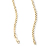 Thumbnail Image 2 of 2.5mm Diamond-Cut Box Chain Necklace in Semi-Solid 10K Gold - 20"