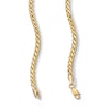 Thumbnail Image 2 of 3.15mm Diamond-Cut Wheat Chain Necklace in Semi-Solid 10K Gold - 22"