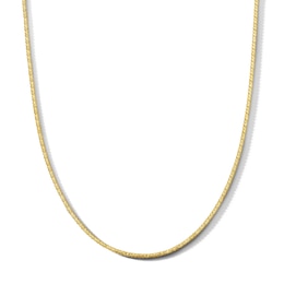 1.7mm Diamond-Cut Omega Chain Necklace in Hollow 10K Gold