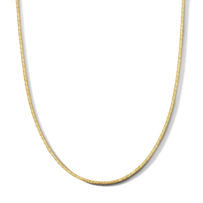 Main Image 1 of 1.7mm Diamond-Cut Omega Chain Necklace in Hollow 10K Gold