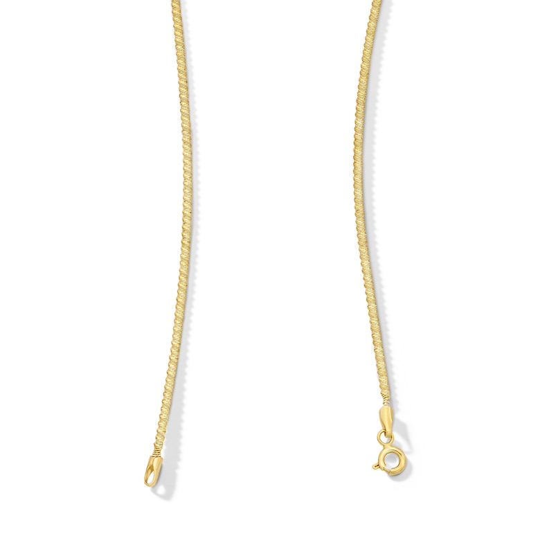 Main Image 3 of 1.7mm Diamond-Cut Omega Chain Necklace in Hollow 10K Gold