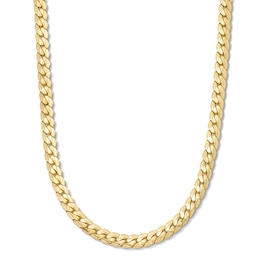 3.9mm Diamond-Cut Curb Chain Necklace in Semi-Solid 10K Gold - 22"