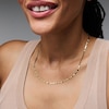 Thumbnail Image 2 of 3.9mm Diamond-Cut Curb Chain Necklace in Semi-Solid 10K Gold - 22"