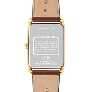 Unisex Coach Analog Watch with Silver-Tone Rectangle Dial  display picture 3