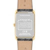 Thumbnail Image 3 of Unisex Coach Gold-Tone IP Analog Watch with Black Rectangle Dial and Brown Leather Strap (Model: 14400045)