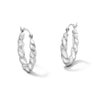 Thumbnail Image 1 of 21.0mm Twist Hoop Earrings in Hollow Sterling Silver