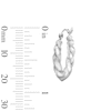 Thumbnail Image 3 of 21.0mm Twist Hoop Earrings in Hollow Sterling Silver