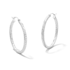 Thumbnail Image 1 of 31.0mm Diamond-Cut Hoop Earrings in Sterling Silver