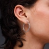 Thumbnail Image 2 of 31.0mm Diamond-Cut Hoop Earrings in Sterling Silver