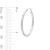 Thumbnail Image 3 of 31.0mm Diamond-Cut Hoop Earrings in Sterling Silver
