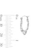 Thumbnail Image 2 of 19.0mm Heart Hoop Earrings in Hollow Sterling Silver