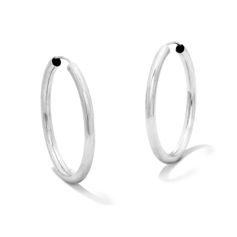 Main Image 1 of 35.0mm Endless Hoop Earrings in Hollow Sterling Silver