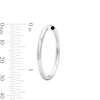 Thumbnail Image 2 of 35.0mm Endless Hoop Earrings in Hollow Sterling Silver