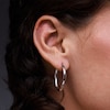 Thumbnail Image 2 of 30.0mm Oval Tube Hoop Earrings in Hollow Sterling Silver