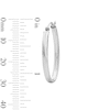 Thumbnail Image 3 of 30.0mm Oval Tube Hoop Earrings in Hollow Sterling Silver