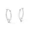 Thumbnail Image 1 of 18.0mm Oval Heart Hoop Earrings in Hollow Sterling Silver