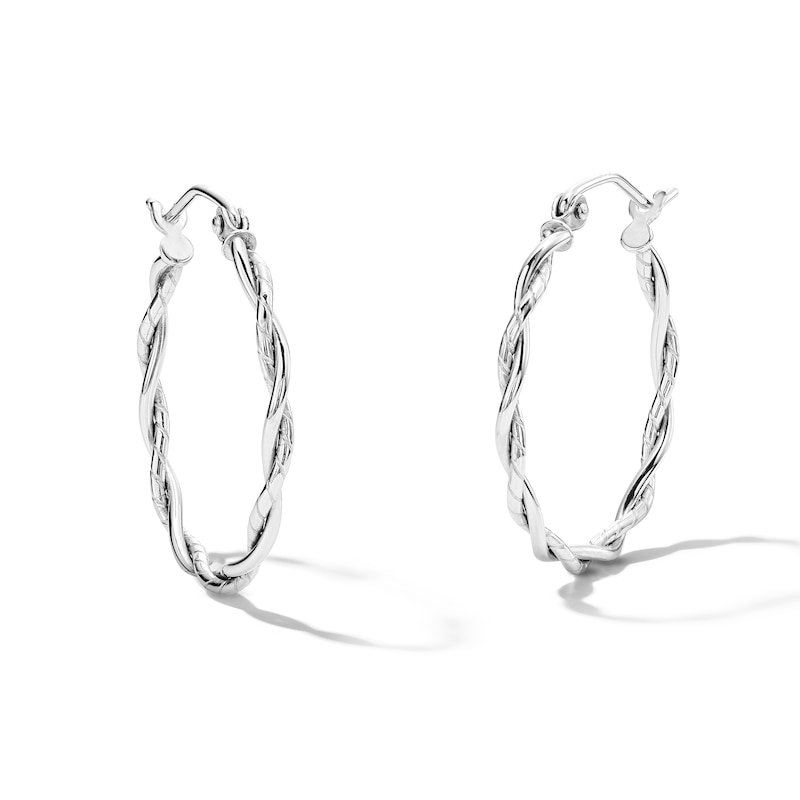 Main Image 1 of 21.0mm Rope Twist Hoop Earrings in Hollow Sterling Silver