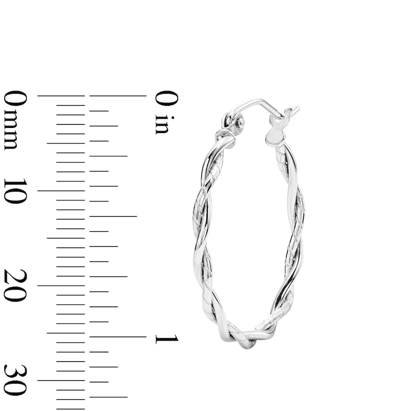 Main Image 2 of 21.0mm Rope Twist Hoop Earrings in Hollow Sterling Silver