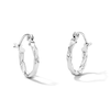 Thumbnail Image 1 of 12.0mm Twist Hoop Earrings in Sterling Silver