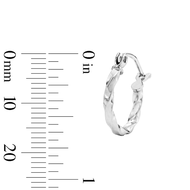Main Image 2 of 12.0mm Twist Hoop Earrings in Sterling Silver