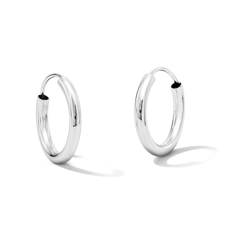 Main Image 1 of 15.0mm Endless Hoop Earrings in Sterling Silver