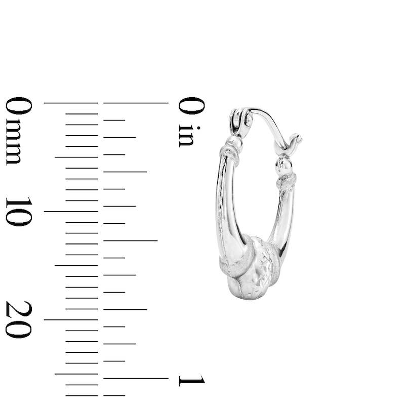 Main Image 2 of 15.0mm Diamond-Cut Doorknocker Hoop Earrings in Hollow Sterling Silver