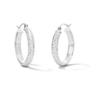 Thumbnail Image 1 of 23.0mm Diamond-Cut Hoop Earrings in Sterling Silver