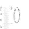 Thumbnail Image 2 of 20.0mm Diamond-Cut Hoop Earrings in Sterling Silver