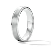 Thumbnail Image 2 of 5.0mm Engravable Stepped-Edge Wedding Band in Sterling Silver (1 Line)