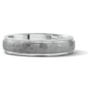 Thumbnail Image 1 of 5.0mm Engravable Hammered Stepped-Edge Wedding Band in Sterling Silver (1 Line)