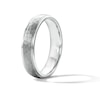 Thumbnail Image 2 of 5.0mm Engravable Hammered Stepped-Edge Wedding Band in Sterling Silver (1 Line)