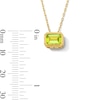 Thumbnail Image 5 of Emerald-Cut Peridot Solitaire Pendant and Stud Earrings Set in Sterling Silver with 14K Gold Plate