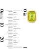 Thumbnail Image 6 of Emerald-Cut Peridot Solitaire Pendant and Stud Earrings Set in Sterling Silver with 14K Gold Plate