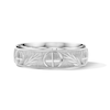 Thumbnail Image 1 of Diamond-Cut Patterned Wedding Band in Sterling Silver