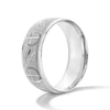 Thumbnail Image 3 of Diamond-Cut Patterned Wedding Band in Sterling Silver