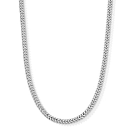 4.0mm Franco Chain Necklace in Hollow 14K White Gold - 22"