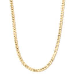 4.5mm Curb Chain Necklace in Hollow 14K Gold - 20"