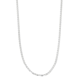 2.4mm Mariner Chain Necklace in Solid 14K White Gold