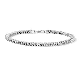 4.0mm Franco Chain Bracelet in Hollow 14K White Gold - 8.5"