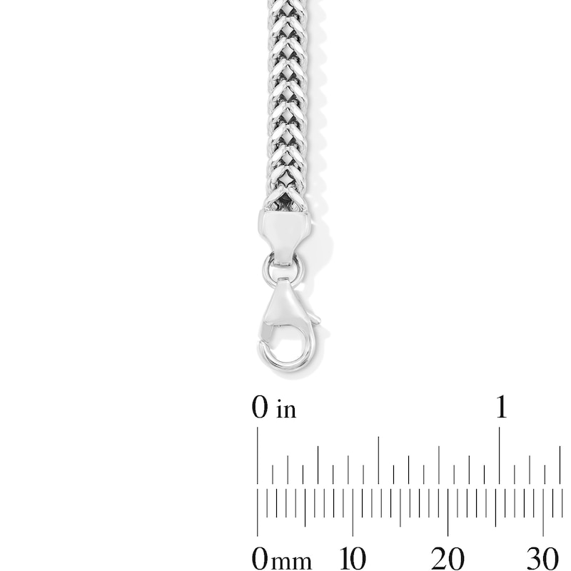 Main Image 2 of 4.0mm Franco Chain Bracelet in Hollow 14K White Gold - 8.5"