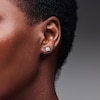 Thumbnail Image 2 of 1 CT. T.W. Certified Lab-Grown Diamond Solitaire Stud Earrings in 10K White Gold (F/SI2)