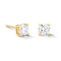 1 CT. T.W. Certified Lab-Grown Diamond Solitaire Stud Earrings in 10K Gold (F/SI2)
