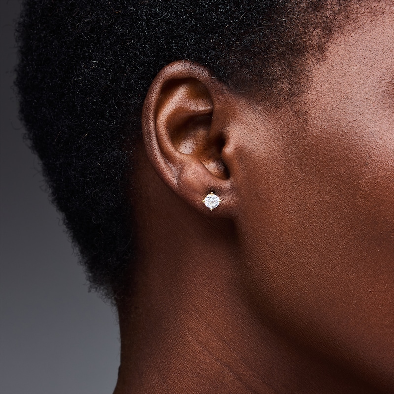 Main Image 2 of 1 CT. T.W. Certified Lab-Grown Diamond Solitaire Stud Earrings in 10K Gold (F/SI2)