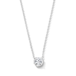 1/2 CT. T.W. Certified Lab-Grown Diamond Solitaire Necklace in Sterling Silver (F/VS2) - 19"